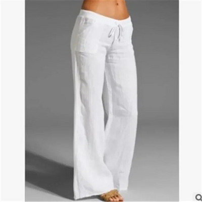 2024, vară, bumbac, in, pantaloni pentru femei, supradimensionați, negri, cu picioare largi, pantaloni casual, pentru femei, la modă, largi, la modă, pentru doamne