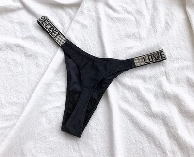 Chiloți pentru femei Lenjerie sexy cu stras strălucitor pentru femei cu talie joasă Lenjerie de corp pentru femeie Secret G-string Culoare neon Tanga pentru femei
