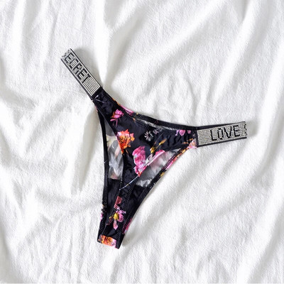 Chiloți pentru femei Lenjerie sexy cu stras strălucitor pentru femei cu talie joasă Lenjerie de corp pentru femeie Secret G-string Culoare neon Tanga pentru femei