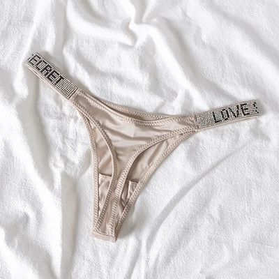 Chiloți pentru femei Lenjerie sexy cu stras strălucitor pentru femei cu talie joasă Lenjerie de corp pentru femeie Secret G-string Culoare neon Tanga pentru femei
