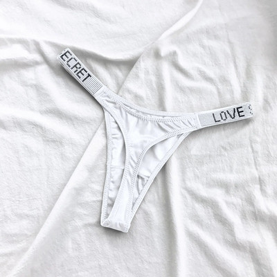 Chiloți pentru femei Lenjerie sexy cu stras strălucitor pentru femei cu talie joasă Lenjerie de corp pentru femeie Secret G-string Culoare neon Tanga pentru femei