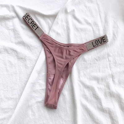Chiloți pentru femei Lenjerie sexy cu stras strălucitor pentru femei cu talie joasă Lenjerie de corp pentru femeie Secret G-string Culoare neon Tanga pentru femei