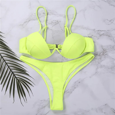 Seksi ženski kompleti Push Up bikinija Jednobojni crno-bijeli kupaći kostimi za plažu s niskim izrezom za žene V-izrez Podstavljeni kupaći kostim Bikini 2023