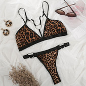 Ženski set seksi donjeg rublja Kompleti grudnjaka s čipkastim ljubavnim uzorkom Erotsko donje rublje Prozirni grudnjak + tange Komplet ženskog leopard porno donjeg rublja