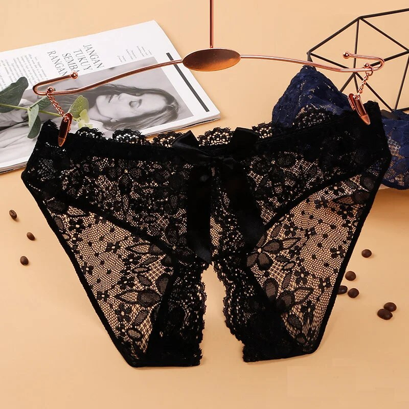 Seksualios moteriškos kelnaitės, nėriniai, moteriškos apatinės kelnaitės Erotiškos kelnaitės Karštas skaidrus apatinis trikotažas Moteriškas, siuvinėti G-styga