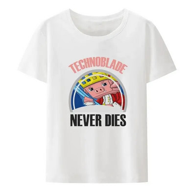Αστεία Technoblade Never Dies Γραφικά μπλουζάκια κινουμένων σχεδίων Γυναικεία και ανδρικά ρετρό στυλ σε συν μέγεθος βαμβακερό μπλουζάκι Harajuku Casual πουκάμισο