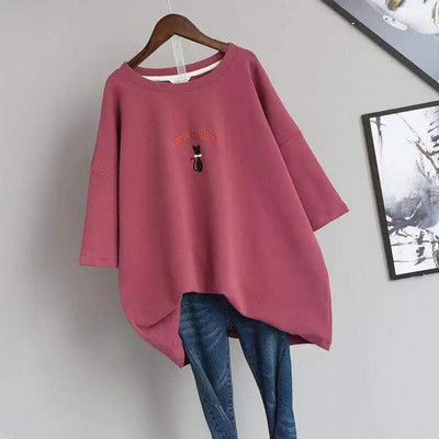 Liela izmēra sieviešu apģērbi brīvi elastīgi komforta krekliņi dāmu vasaras lieli, lieli, komforta topi Ikdienas lielizmēra sieviešu šorti