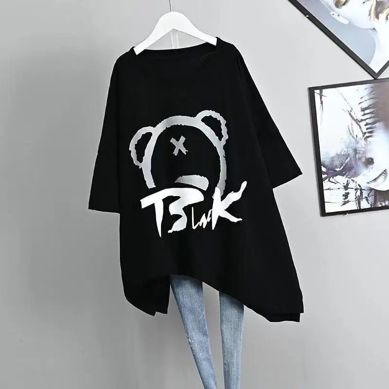 Liela izmēra sieviešu apģērbi brīvi elastīgi komforta krekliņi dāmu vasaras lieli, lieli, komforta topi Ikdienas lielizmēra sieviešu šorti