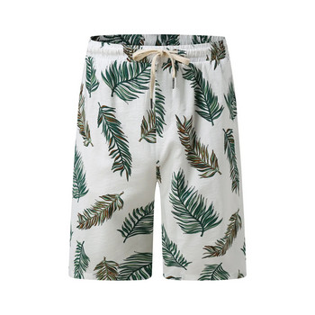 Бързосъхнещи летни мъжки бански костюми Плажни панталони с принт на палмово дърво Бързосъхнещи шорти Плажни панталони за мъже Бански гащи Плувни шорти Плажно облекло за сърф