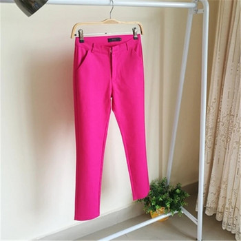 Μόδα Streetwear Γυναικείο παντελόνι μολύβι σε χρώμα καραμέλα Stretch βαμβακερή λεπτή μέση ίσια Pantalones Casual παντελόνι εργασίας γραφείου