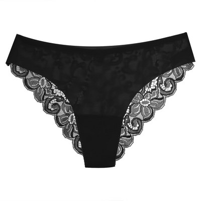 Chiloți sexy din dantelă pentru femei, transparenti, fără sudură, lenjerie pentru femeie, cu elasticitate cu talie joasă, pentru femei, lenjerie moale din mătase de gheață
