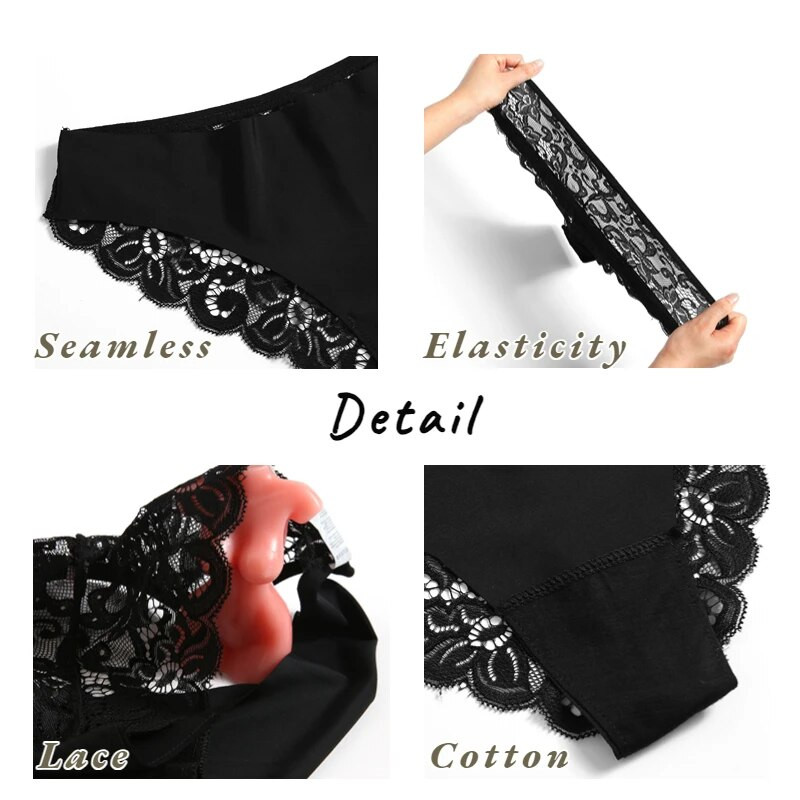 Seksualios nėriniuotos moteriškos kelnaitės permatomos besiūlės moteriškos apatinės kelnaitės žemu juosmeniu elastingos kelnaitės moterims Ledinio šilko minkštas apatinis trikotažas