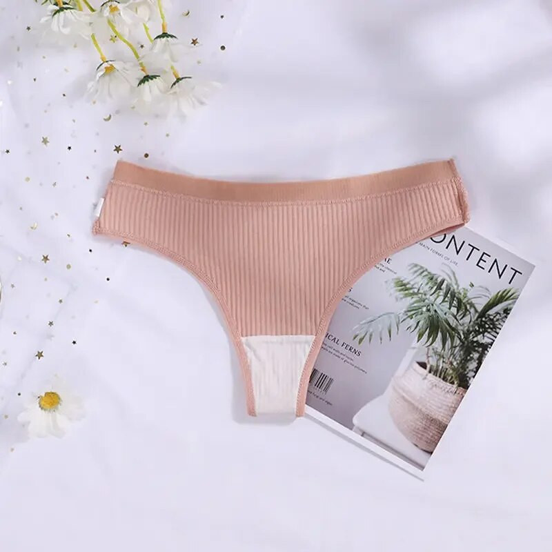 Medvilninės G formos kelnaitės Moteriškos Seksualios besiūlės T formos apatinės kelnaitės moteriškos vienspalvės apatinės bikinio kelnaitės M-XXL