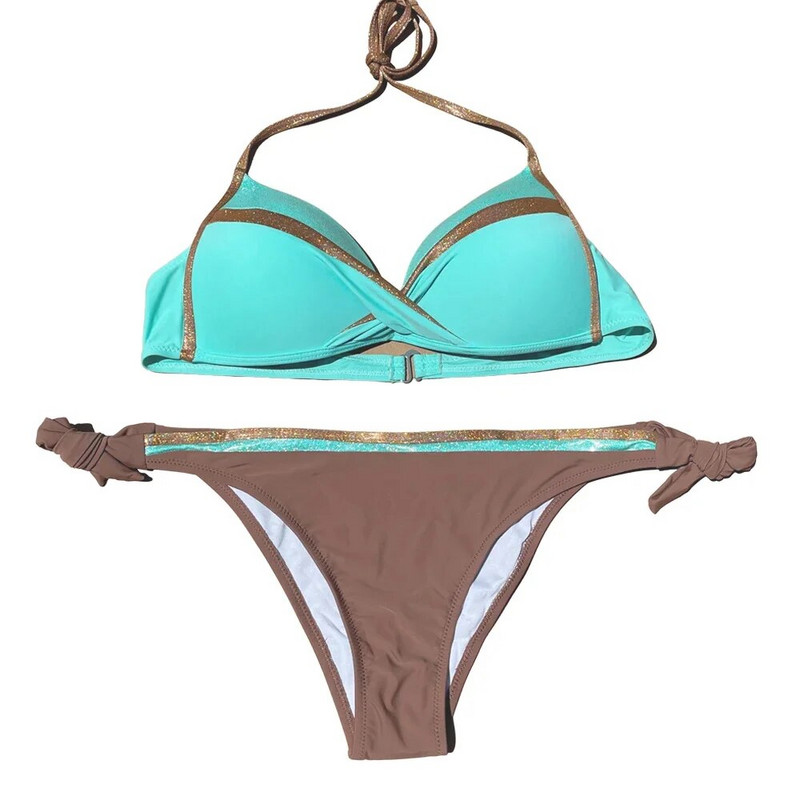 Chisalis Push Up kupaći kostim Ženski seksi jednobojni bikini 2023 Ženski kupaći kostimi Brazilski bikini set Ženski ljetni kupaći kostim za plažu