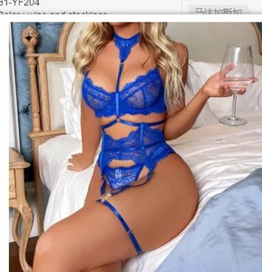 Seksi donje rublje Kompleti čipkanih grudnjaka Seksi donje rublje za žene Tanko prozračno, udobna Babydoll haljina Komplet donjeg rublja Egzotični bodi