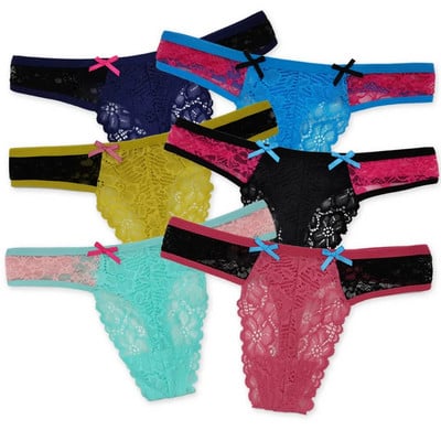 5 db/Szett Szexi csipke tanga női alacsony derékú bugyi átlátszó fehérnemű női fehérnemű alsónemű női G string 87169