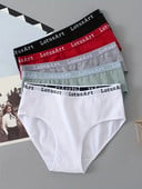 2PCS/Set Ženske pamučne jednobojne gaćice Seksi donje rublje velikih veličina Letter donje rublje Visoki struk Udobne gaćice