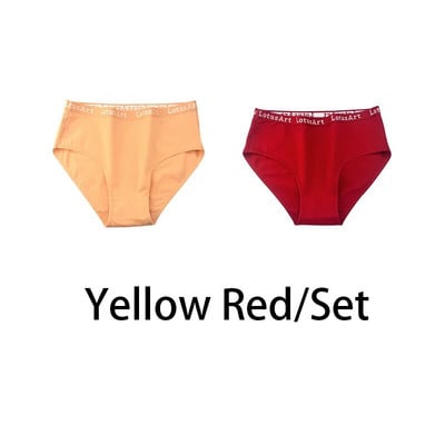 2PCS/Set Ženske pamučne jednobojne gaćice Seksi donje rublje velikih veličina Letter donje rublje Visoki struk Udobne gaćice