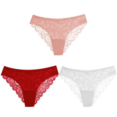 TrowBridge 3 DB női bugyi szett édes csipke fehérnemű puha selyem szatén fehérnemű francia romantikus női alsónadrág női szexi bugyi