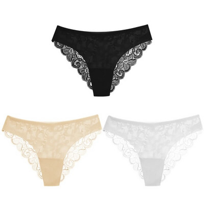 TrowBridge 3 DB női bugyi szett édes csipke fehérnemű puha selyem szatén fehérnemű francia romantikus női alsónadrág női szexi bugyi