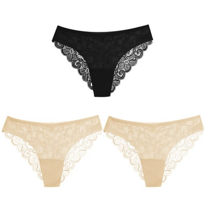 TrowBridge 3 DB női bugyi szett édes csipke fehérnemű puha selyem szatén fehérnemű francia romantikus női alsónadrág női szexi bugyi