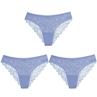 TrowBridge 3 DB női bugyi szett édes csipke fehérnemű puha selyem szatén fehérnemű francia romantikus női alsónadrág női szexi bugyi