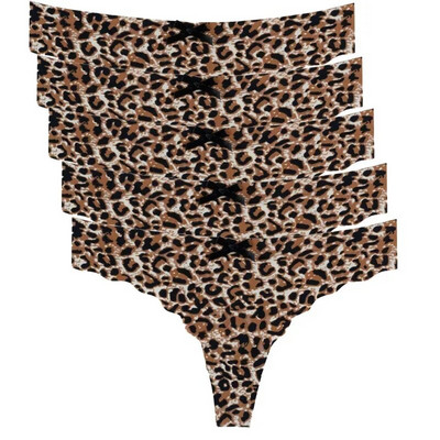 5 vnt. komplektas Moteriškos kelnaitės Apatiniai drabužiai Itin ploni viskozės besiūliai kelnaitės žemu juosmeniu moteriškas apatinis trikotažas Vienspalviai G-String stringai