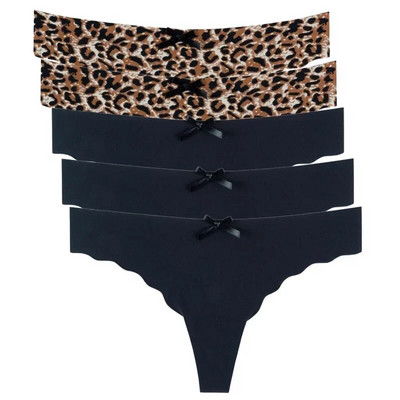 5 vnt. komplektas Moteriškos kelnaitės Apatiniai drabužiai Itin ploni viskozės besiūliai kelnaitės žemu juosmeniu moteriškas apatinis trikotažas Vienspalviai G-String stringai