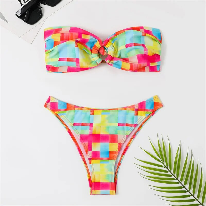 Γυναικεία μαγιό Micro Bikini 2023 Sexy Brazilian print σετ μπικίνι Γυναικεία γυναικεία μαγιό για διακοπές στην παραλία