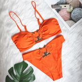 Seksi bikini s metalnim ukrasima 2023. Novi ženski visoki Push Up podstavljeni kupaći kostimi Kupaći kostim s izdubljenim kostimom Biquini BZ2021052