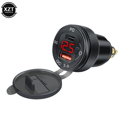 Quick Charge 3.0 topelt USB laadija pistikupesa toiteadapter Type-C jaoks BMW R1200GS R1250GS F800GS R1250 GS R1200rt Tiger 800 900 jaoks