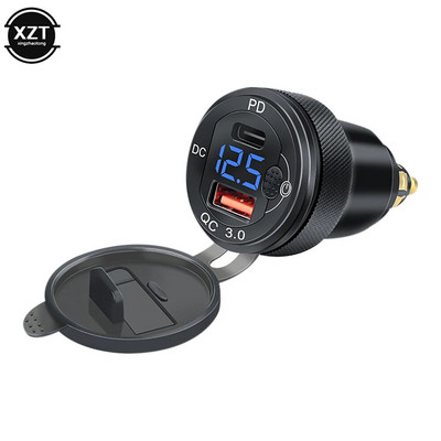 Quick Charge 3.0 topelt USB laadija pistikupesa toiteadapter Type-C jaoks BMW R1200GS R1250GS F800GS R1250 GS R1200rt Tiger 800 900 jaoks