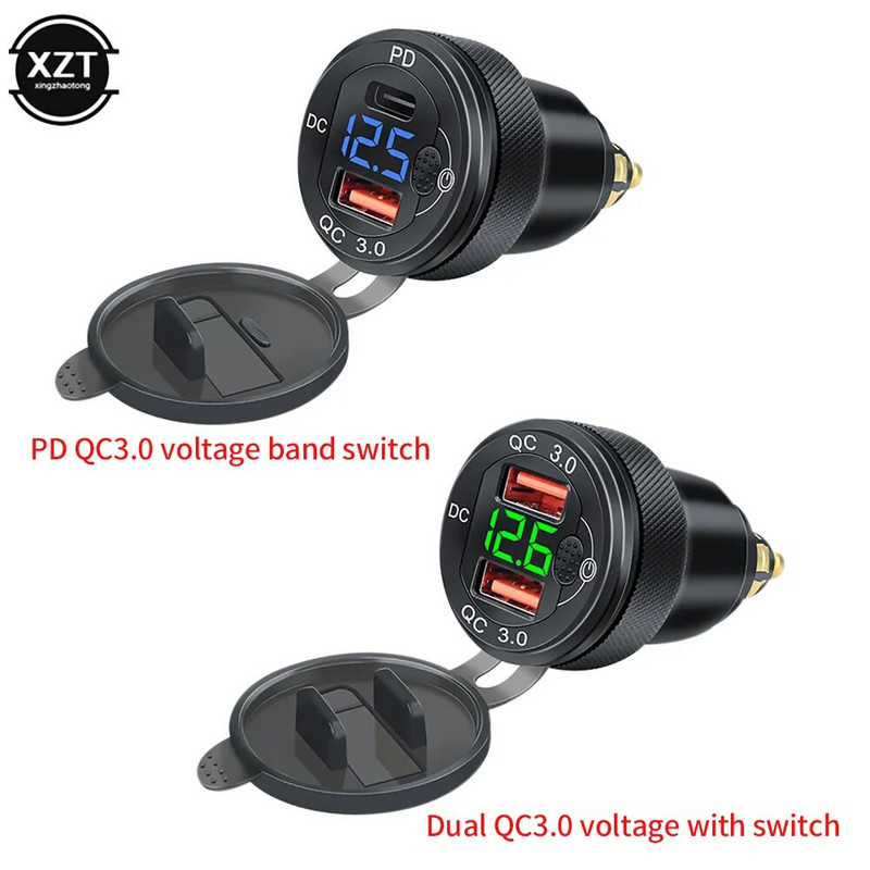 Quick Charge 3.0 topelt USB laadija pistikupesa toiteadapter Type-C jaoks BMW R1200GS R1250GS F800GS R1250 GS R1200rt Tiger 800 900 jaoks