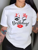 Nagy méretű, arc- és betűmintás, rövid ujjú pulóver póló, női plusz nagy nyúlású alkalmi felső, nyakú felsőruházat