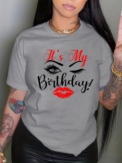 Nagy méretű, arc- és betűmintás, rövid ujjú pulóver póló, női plusz nagy nyúlású alkalmi felső, nyakú felsőruházat