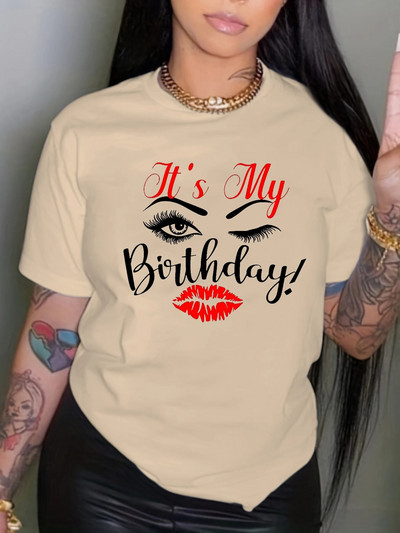 Nagy méretű, arc- és betűmintás, rövid ujjú pulóver póló, női plusz nagy nyúlású alkalmi felső, nyakú felsőruházat