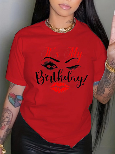 Nagy méretű, arc- és betűmintás, rövid ujjú pulóver póló, női plusz nagy nyúlású alkalmi felső, nyakú felsőruházat