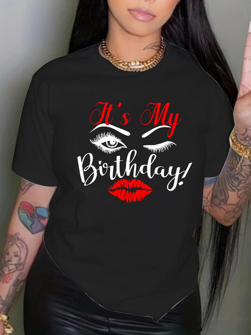 Nagy méretű, arc- és betűmintás, rövid ujjú pulóver póló, női plusz nagy nyúlású alkalmi felső, nyakú felsőruházat