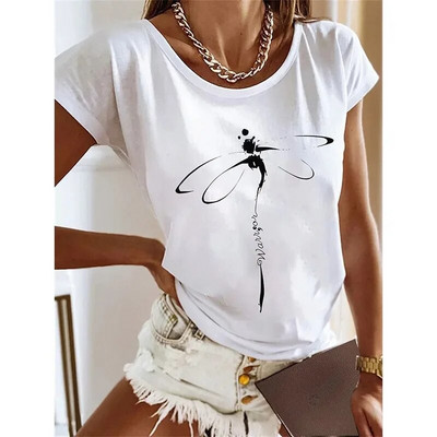 Καλοκαίρι 2024 Νέο ρετρό γυναικείο μπλουζάκι σε πλεονάζον μέγεθος Κόκκινη καρδιά Μόδα κοντομάνικο Casual Street Sports O γιακά Γυναικείο πουκάμισο