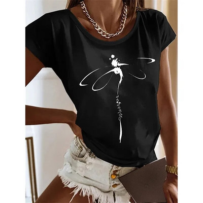 Καλοκαίρι 2024 Νέο ρετρό γυναικείο μπλουζάκι σε πλεονάζον μέγεθος Κόκκινη καρδιά Μόδα κοντομάνικο Casual Street Sports O γιακά Γυναικείο πουκάμισο