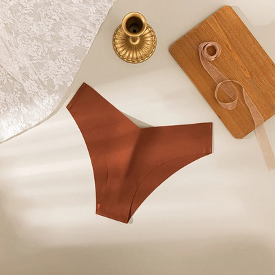 Chiloți de mătase sexy pentru femei Bikini Lenjerie de corp pentru femeie cu talie joasă Slip cu elasticitate ridicată Tanga Lenjerie de modă pentru femei