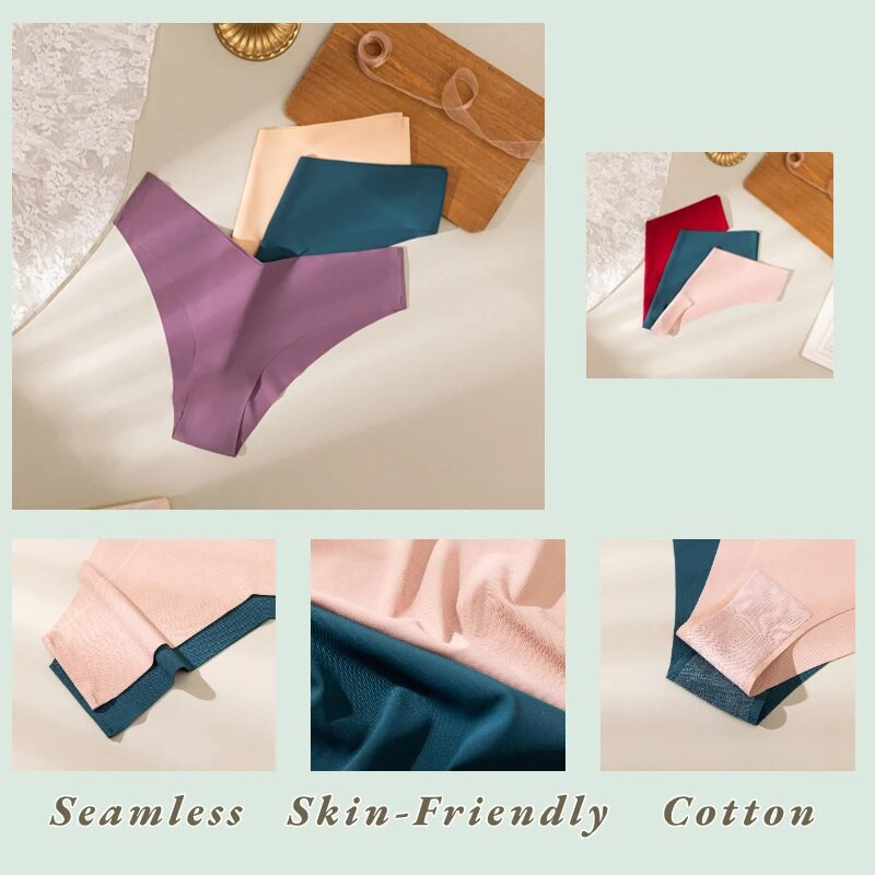 Γυναικείο σέξι μεταξωτό εσώρουχο μπικίνι χωρίς ραφές Γυναικεία εσώρουχα Χαμηλή μέση υψηλής ελαστικότητας Σλιπ Γυναικεία εσώρουχα μόδας Tanga