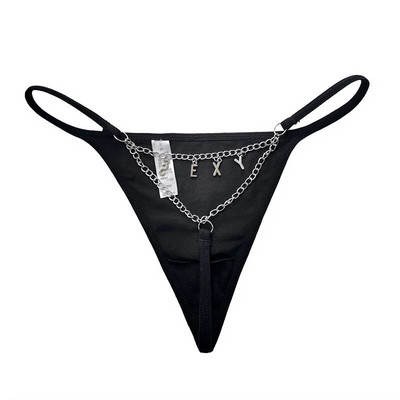 Chiloți de damă Thong Ice Mătase Metal Lenjerie de corp pentru femei Chiloți Silky Temptation Chiloți pentru femei G-String Elasticitate Popular