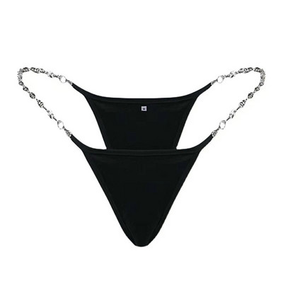 Chiloți de damă Thong Ice Mătase Metal Lenjerie de corp pentru femei Chiloți Silky Temptation Chiloți pentru femei G-String Elasticitate Popular