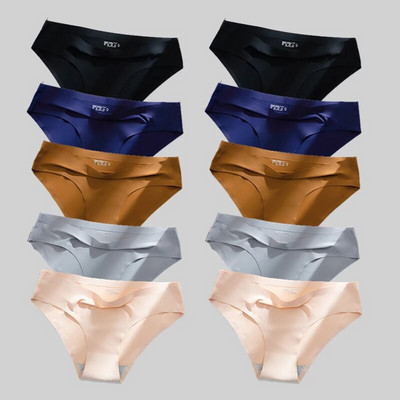 Giczi 10PCS/Set Bešavne ženske gaćice Jednobojno donje rublje od svilenog satena Prozračne udobne gaćice Seksi donje rublje Udobne gaćice