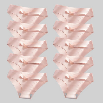 Giczi 10PCS/Set Bešavne ženske gaćice Jednobojno donje rublje od svilenog satena Prozračne udobne gaćice Seksi donje rublje Udobne gaćice