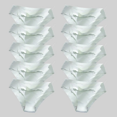 Giczi 10PCS/Set Bešavne ženske gaćice Jednobojno donje rublje od svilenog satena Prozračne udobne gaćice Seksi donje rublje Udobne gaćice