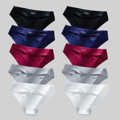 Giczi 10PCS/Set Bešavne ženske gaćice Jednobojno donje rublje od svilenog satena Prozračne udobne gaćice Seksi donje rublje Udobne gaćice