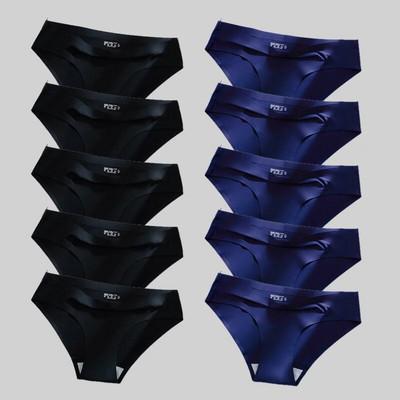 Giczi 10PCS/Set Bešavne ženske gaćice Jednobojno donje rublje od svilenog satena Prozračne udobne gaćice Seksi donje rublje Udobne gaćice
