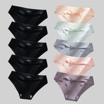 Giczi 10PCS/Set Bešavne ženske gaćice Jednobojno donje rublje od svilenog satena Prozračne udobne gaćice Seksi donje rublje Udobne gaćice